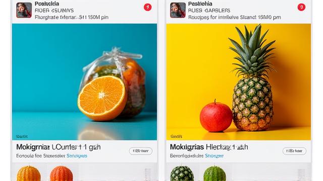 AI-generated concise visual for Twitter showing a clear message and a Pinterest-style vertical infographic, both highly optimized for their respective platforms.