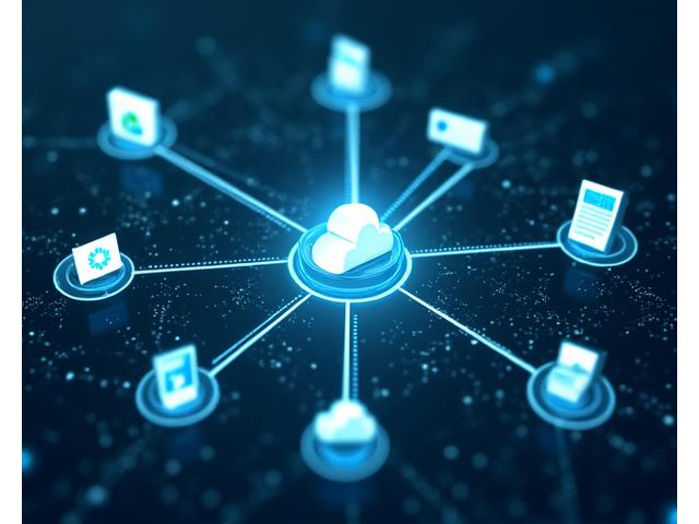 A digital ecosystem map showing various popular creative and business tools like Adobe Creative Cloud, Google Drive, and Shopify connected seamlessly to a central cloud processing hub.