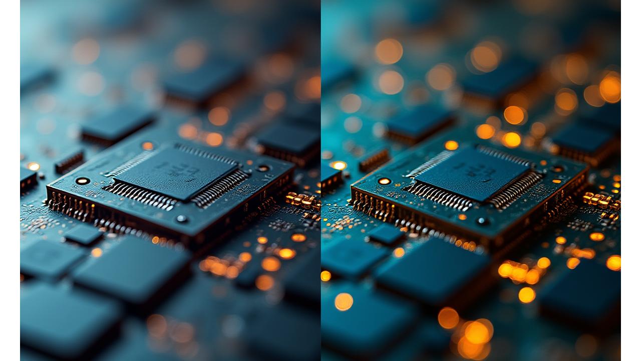 Visual comparison: Left shows a dull image with generic AI, right shows the same image with vibrant, detailed enhancements from a custom Northern Pixels AI model.