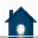 Icon depicting a house with a lens flare, symbolizing enhanced real estate photography.