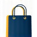 Icon depicting a shopping bag with a camera lens, signifying retail product photo automation.