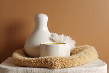 High-quality image of a home decor item (e.g., vase or cushion) with natural lighting