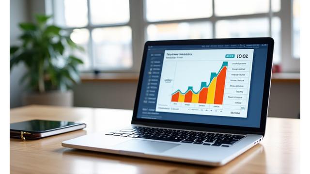 Calculator app on a laptop screen