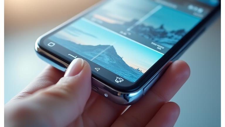 Mobile phone screen showcasing a photo with AI-powered background removal and object selection features highlighted