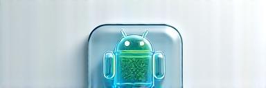 Abstract depiction of iOS and Android logos blending, representing cross-platform compatibility
