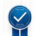 Abstract icon representing compliance with regulations, like a badge with a checkmark or legal scales.