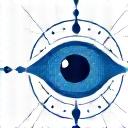 Abstract icon representing continuous security monitoring, like an eye within a network graph.