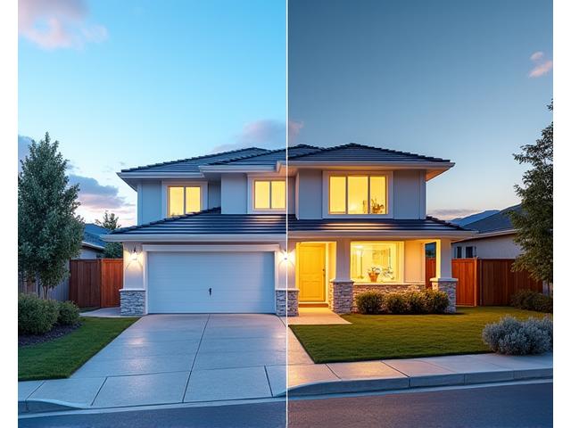 Overview showcasing various AI real estate photo enhancement features like sky replacement, lighting, and virtual staging