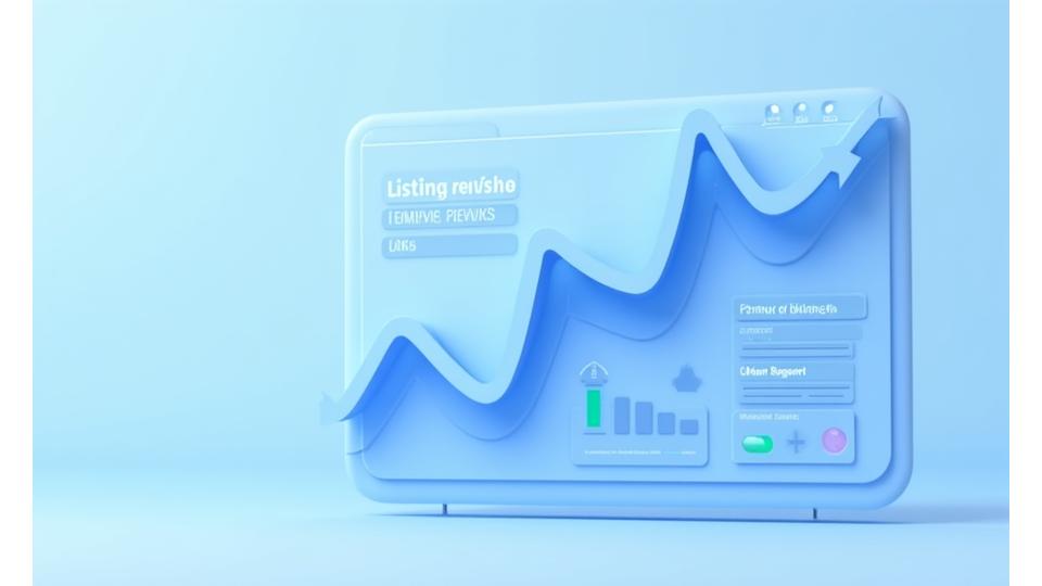 Dashboard showing analytics of increased property views, reduced time on market, and higher engagement from enhanced photos